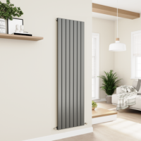 Eco Eleganza Anthracite Vertical Flat Designer Aluminium Radiator 1800x525mm Single Panel 3952 BTU