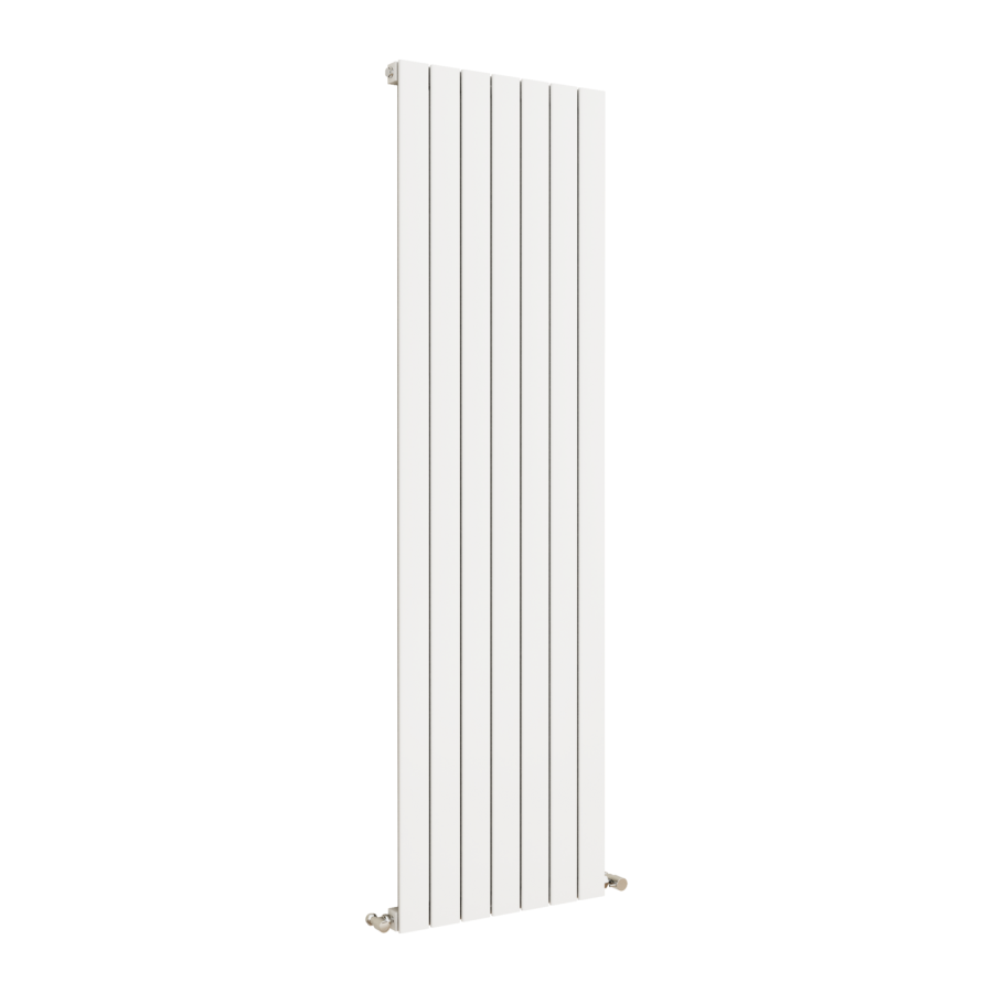 Eco Eleganza White Vertical Flat Designer Aluminium Radiator 1800x525mm Single Panel 3952 BTU