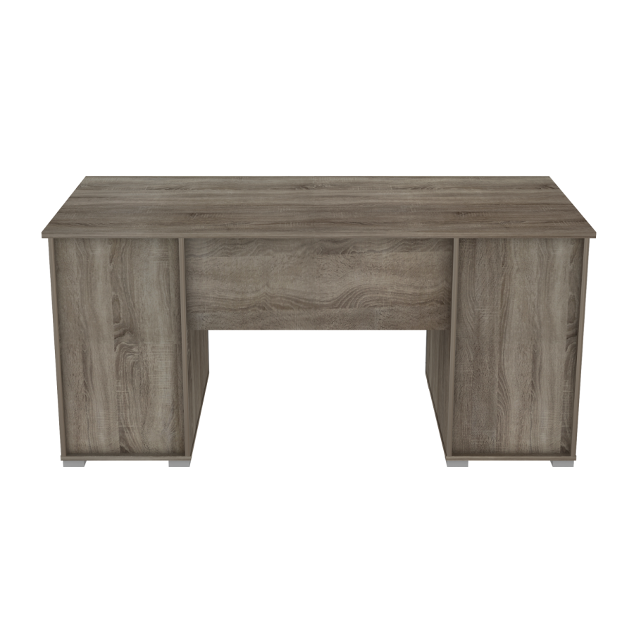 Kentucky Dark Oak Desk with White Gloss Drawer Fronts