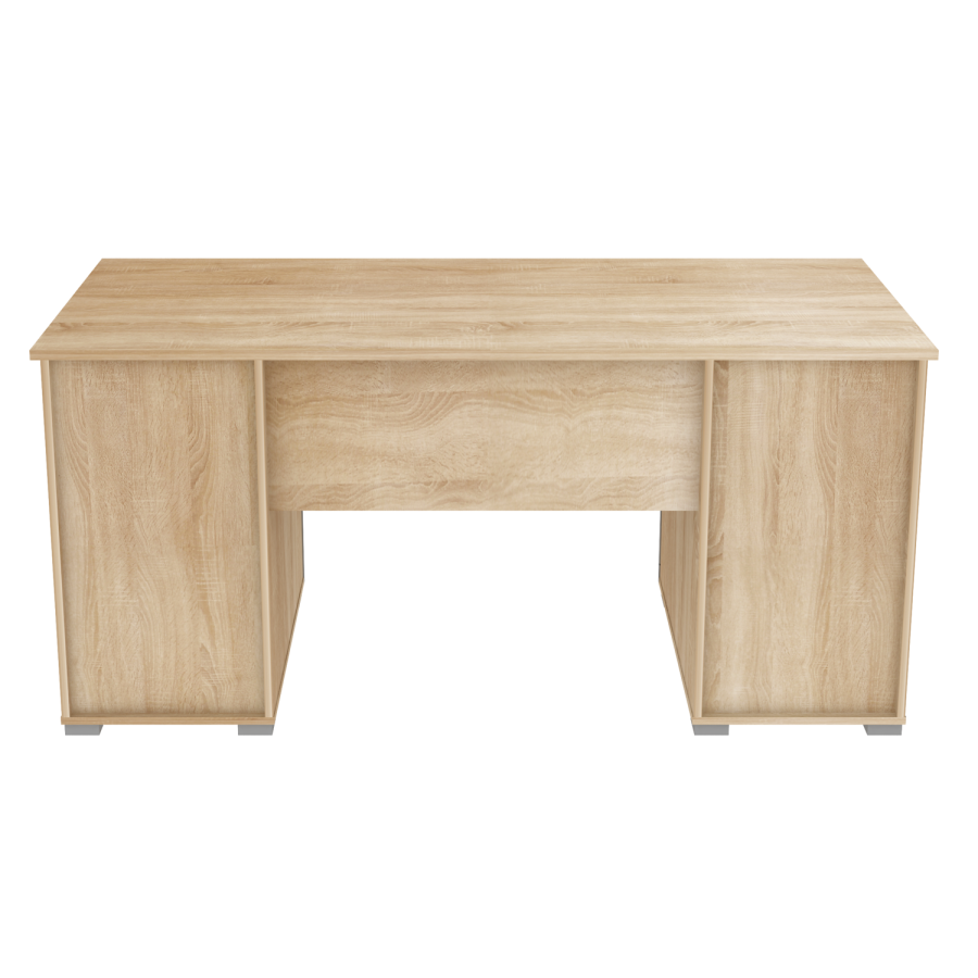 Kentucky Light Oak Desk with Grey Gloss Drawer Fronts