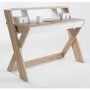 Aspen Office Desk Light Oak and White 