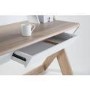 Aspen Office Desk Light Oak and White 