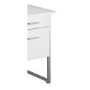 Cabrini Chrome and White Home Office Modern Desk