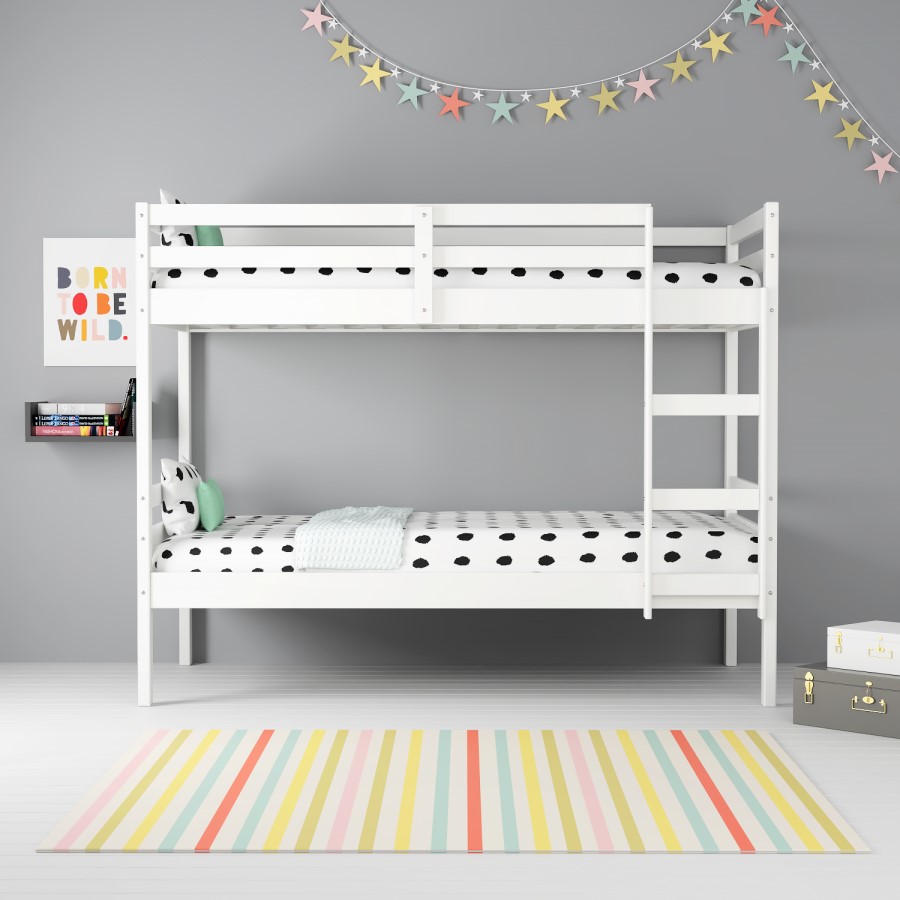 GRADE A1 - Axel Bunk Bed in White - Splits into 2 Single Beds!