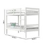 GRADE A1 - Axel Bunk Bed in White - Splits into 2 Single Beds!