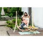 Wooden Garden Swing Chair with Cream Cushion - Chair Only - Amazonas