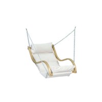 Wooden Garden Swing Chair with Cream Cushion - Chair Only - Amazonas