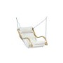Wooden Garden Swing Chair with Cream Cushion - Chair Only - Amazonas
