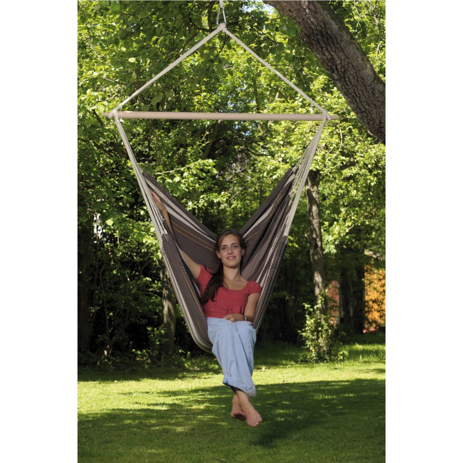 Amanaza Garden Hammock - Brown Fabric Swing Chair Hammock | Furniture123