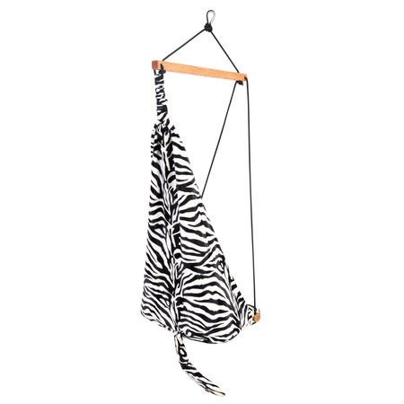 Kids Zebra Garden Hammock Fabric Swing Chair