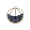 Globo Garden Swing Chair with Anthracite Grey Cushion