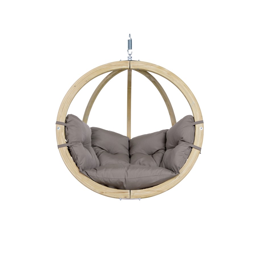 Globo Garden Swing Chair with Taupe Cushion
