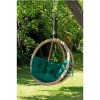 Globo Wooden Garden Swing Chair with Green Cushion