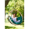 Globo Wooden Garden Swing Chair with Green Cushion