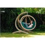 Globo Wooden Garden Swing Chair with Green Cushion