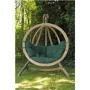 Globo Wooden Garden Swing Chair with Green Cushion