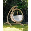 Globo Outdoor Wooden Swing Chair in White