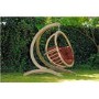 Globo Outdoor Wooden Swing Chair in Terracotta