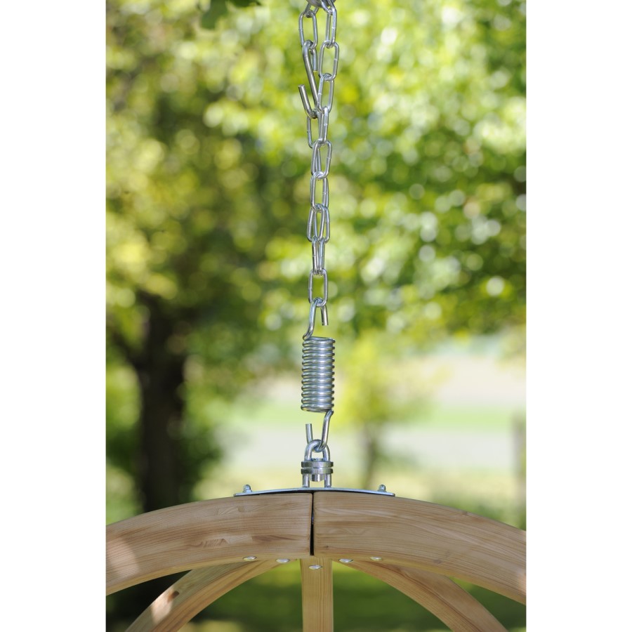 Globo Outdoor Wooden Swing Chair in Terracotta