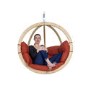 Globo Outdoor Wooden Swing Chair in Terracotta