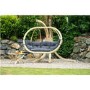Globo Large Garden Swing Chair with Anthracite Grey Cushion