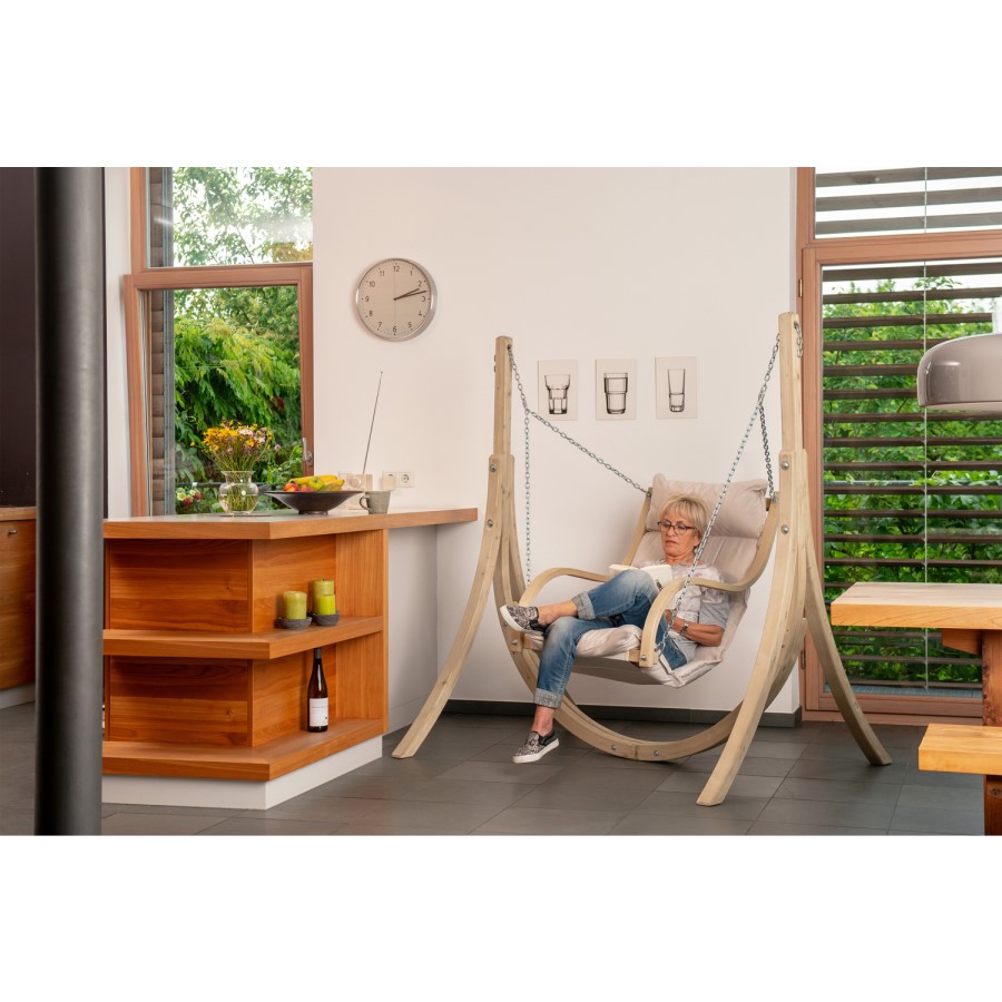 Fat Chair Garden Swing Chair Stand - Wooden - Stand Only