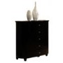 Birlea Furniture Aztec 5 Drawer Wide Chest in Black High Gloss