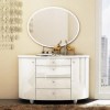 Aztec 4 Drawer Dresser &amp; Mirror Set in White High Gloss