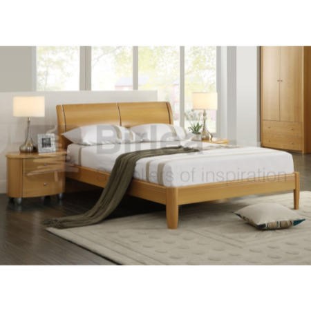 Beech double deals bed frame