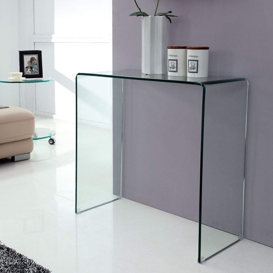 Azurro Curved Glass Console Table - LPD