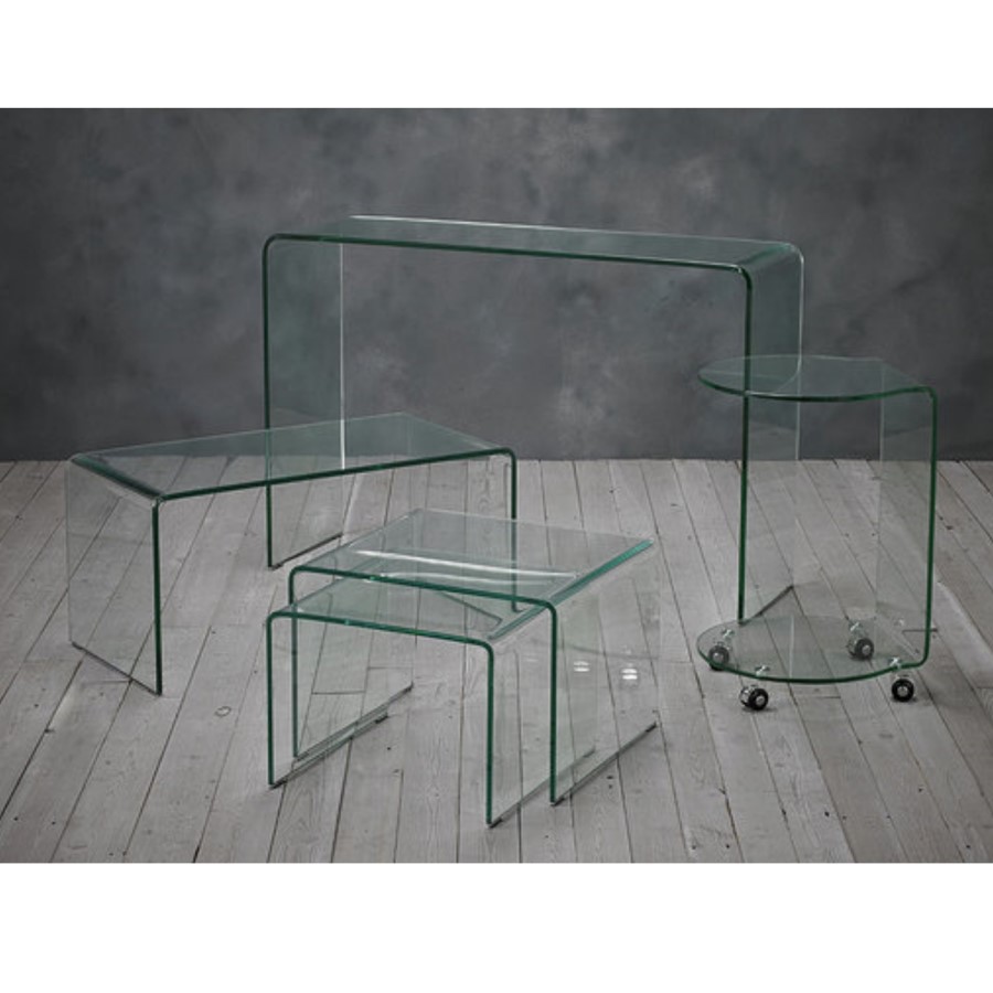 LPD Azurro Glass Lamp Table