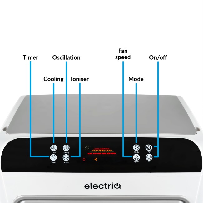 electriQ Arctic 60L Evaporative Air Cooler and Air Purifier - Ideal for Large Spaces