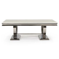 Vida Living Arianna Cream Marble Coffee Table