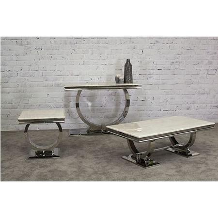 Vida Living Arianna Cream Marble Coffee Table