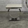 Vida Living Arianna Cream Marble Lamp Table