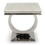 Vida Living Arianna Cream Marble Lamp Table