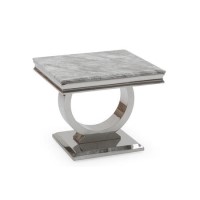 Arianna Marble Lamp Table in Grey - Vida Living Arianna Marble Lamp Table in Grey - Vida Living