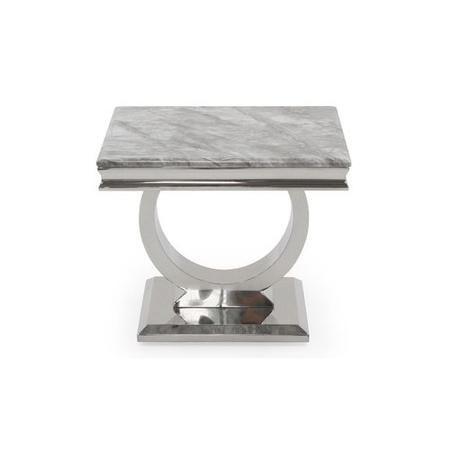 Arianna Marble Lamp Table in Grey - Vida Living