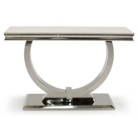 GRADE A1 - Vida Living Arianna Cream Marble Console Table