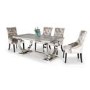 Arianna Grey Marble Dining Table 180cm - Vida Living - Seats 6
