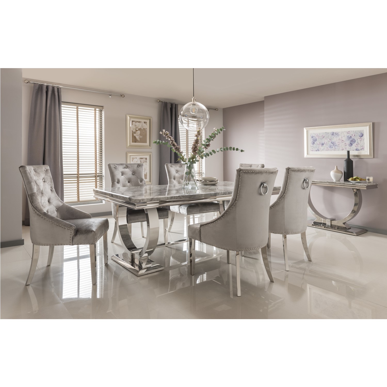 Arianna Grey Marble Dining Table 200cm Vida Living Seats 8 Furniture123 Arianna Grey Marble Dining Table 200cm Vida Living Seats 8 Furniture123