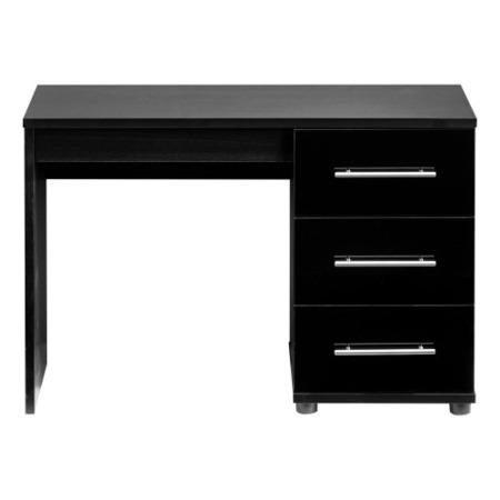 Kingstown Double Pedestal Dressing Table In High-Gloss Black 