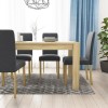 GRADE A2 - Bailey Oak 4 Seater Rectangle Dining Table