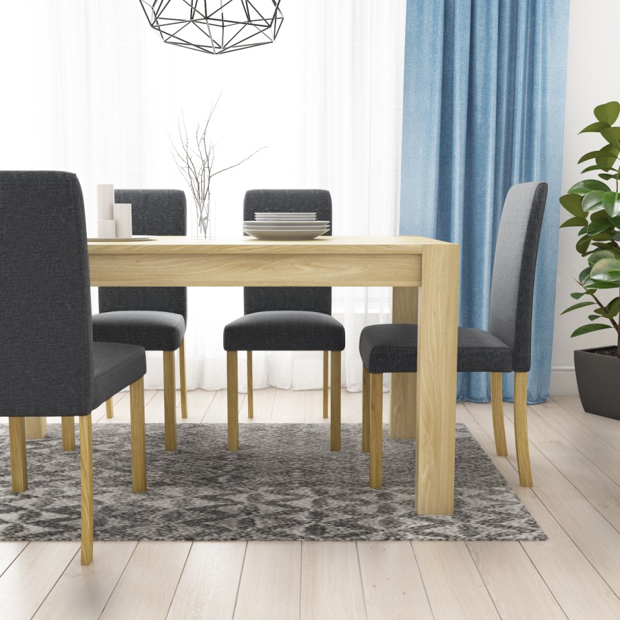 Bailey Oak 4 Seater Rectangle Dining Table
