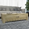 GRADE A1 - Bailey Oak Coffee Table with Storage Drawer