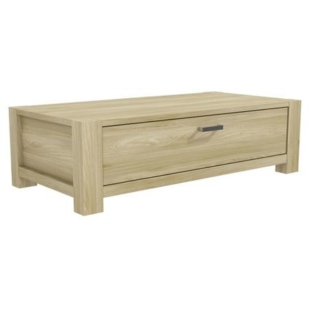 GRADE A1 - Bailey Oak Coffee Table with Storage Drawer