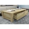 GRADE A1 - Bailey Oak Coffee Table with Storage Drawer