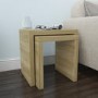 GRADE A1 - Bailey Oak Effect Nest of 2 Tables