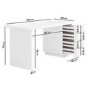 White Modern Wooden Office Desk with Drawers - Banks