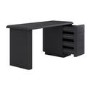 Black Wood Office Desk with Drawers - Banks